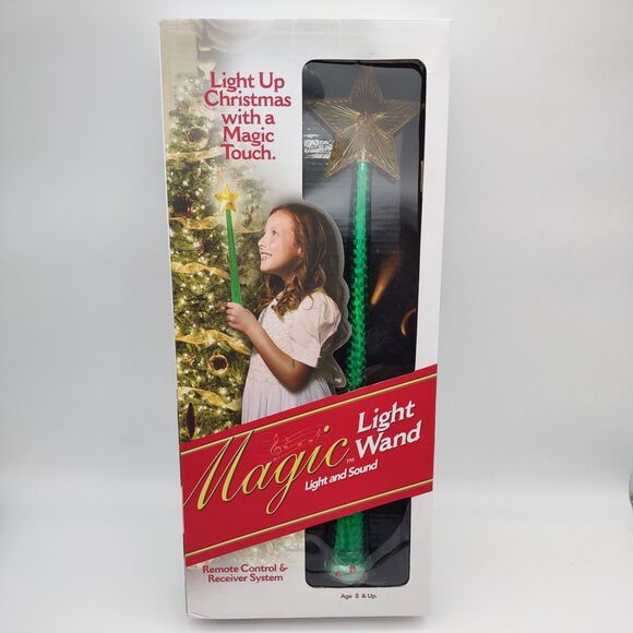 Magic Light Wand Christmas Remote Control & Receiver W/Light and Sound Green - Picture 1 of 11